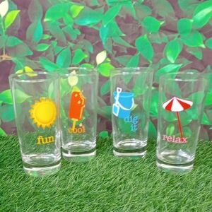 ⛱️ Summer Coastal Glass Tumbler Set